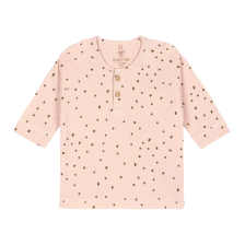 Бебешка блуза Lassig Cozy Colors, Dots powder pink, с дълъг ръкав