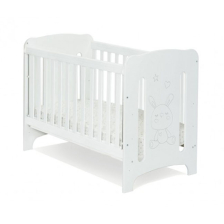 Бебешка кошара Dizain Baby ABRA 60/120 с подвижна решетка Бял