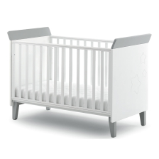 Бебешка кошара Italbaby CONTEMPORARY Осн. цвят бял + доп. цвят Grey