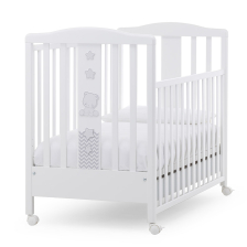 Бебешка кошара Italbaby POPSTAR Осн. цвят бял + декорация Grey