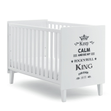 Бебешка кошара Italbaby ROCKSTAR King Бял