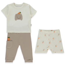 Бебешка пижама Bebetto Baby Carrots, 3ч., 3-24 м., F1476