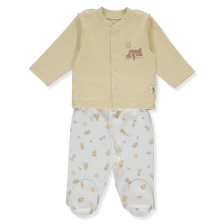 Бебешка пижама Bebetto Organic Bee Hunters, Бежов, 0-6 м. F1333