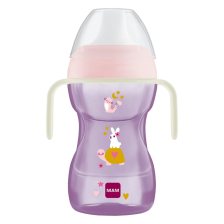 Бебешка преходна чаша MAM Fun to Drink, със светещи в тъмното дръжки, 270 мл.
