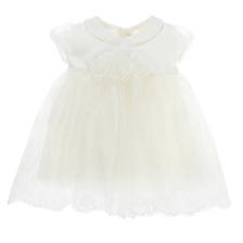 Бебешка рокля с къс ръкав Sofija ANTONINA Ivory, 6-18 м.