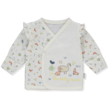 Бебешка жилетка Bebetto HAPPY GARDEN, Екрю, 0-3 м, T3401