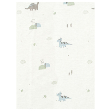 Бебешки чаршаф с ластик Bimbidreams TREX White/Green, 40x80 см.