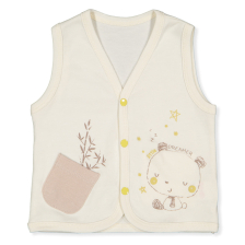 Бебешки елек Bebetto Bamboo, Екрю, 3-24 м., T3864
