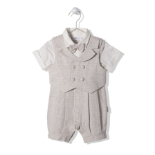 Бебешки комплект Bebetto Gentleman Бежов, 3 ч., 6-24м., K3969