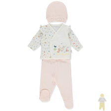 Бебешки комплект Bebetto HAPPY GARDEN, 3 ч., 0-3 м., Z872