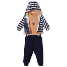 Бебешки комплект Bebetto Just Fun Тъмносин, 3 ч., 6-36м., K3785