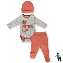 Бебешки комплект Bebetto Little guy, 3 части, 0-9 м., T3235