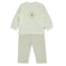 Бебешки комплект Bebetto Organic Cute Bear, Бежов, 2 ч., 3-24 м., F1457