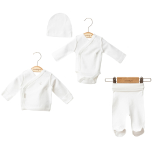 Бебешки комплект за изписване Ciсcim Baby Бял, 4 части, 0-1м., U4948