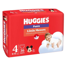 Бебешки пелени гащички HUGGIES Little Movers 4, 9-14 кг, 36 броя