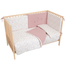 Бебешки спален комплект с обиколник Bimbidreams NIZA 110x155 см., 3 части