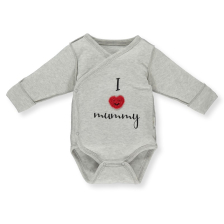 Бебешко боди Bebetto Mum&Dad Сив, 0-3 м, T3307