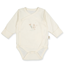 Бебешко боди Bebetto Organic Farm, Екрю, 0-3 м., T3829