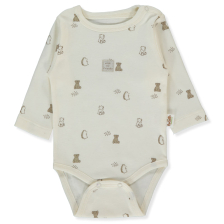 Бебешко боди Bebetto Organic Fun Moment, Екрю, 0-12 м., T4094