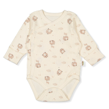Бебешко боди Bebetto Organic little lamb, Екрю, 0-3 м., T3941