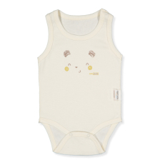 Бебешко боди потник Bebetto Bamboo, Екрю, 0-12 м., T3866