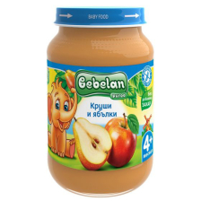 Бебешко пюре Bebelan Puree Круши и ябълки 4+м. 190гр.