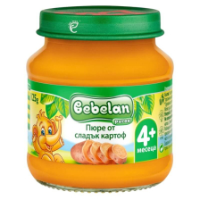 Бебешко пюре Bebelan Puree Сладък картоф 4+м 125г.