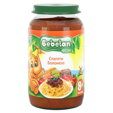 Бебешко пюре Bebelan Puree Спагети Болонезе, 5879, 8 м+, 220 г.