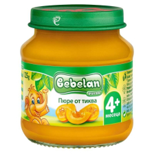 Бебешко пюре Bebelan Puree тиква 4+м 125г.