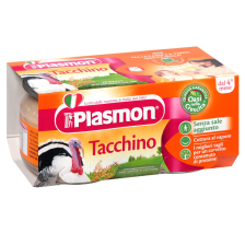 Бебешко пюре Plasmon пуешко месо 4м 2х80гр.