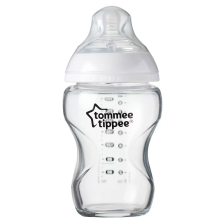 Бебешко шише стъклено Tommee Tippee Easi-Vent, 250 мл