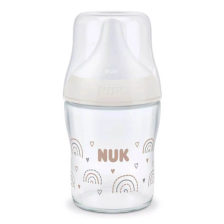 Бебешко стъклено шише Nuk Perfect Match TC Дъга 120 мл. 0м+ 
