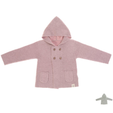 Бебешко яке Lassig Cozy Knit Wear с качулка и дълъг ръкав, 0-12 месеца