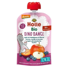 БИО Бебешко пюре Holle пауч Ябълка, Боровинка и Сливи 6+ мес. 100гр.