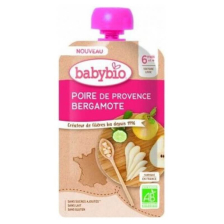 Био плодов мус Babybio Круша с бергамот 120гр. 6м+