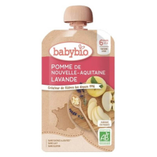 Био плодов мус Babybio Ябълка с лавандула 120гр 6м+