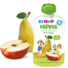 БИО Плодово пюре Hipp HiPPiS ябълка и круша 100гр.