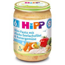 БИО пюре Hipp Рибно меню паста с филе от треска от Аляска и зеленчуци 190гр.