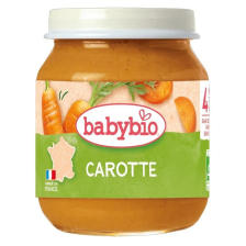 Био зеленчуково пюре Babybio моркови 130гр. 4м.+