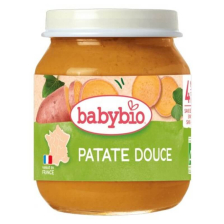 Био зеленчуково пюре Babybio сладък картоф 130гр. 4м.+