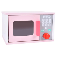 Дървена детска микровълнова фурна Raya Toys Розов
