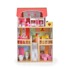 Детска дървена Къща за кукли Moni Toys Emily 8209
