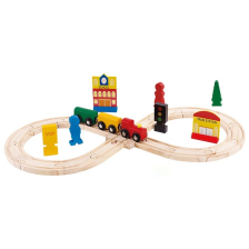 Дървено детско влакче Raya Toys 30 части