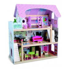 Детска дървена къща за кукли Moni Toys Mila 4110 