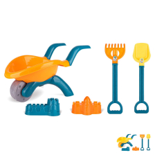 Комплект играчки за пясък Raya Toys Количка с аксесоари, 5 части