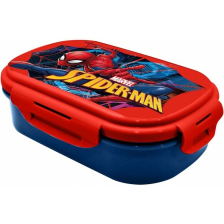 Детска кутия за храна Kids Licensing Spiderman с отделения и прибори