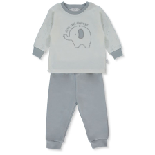 Детска пижама Bebetto Stars and Elephants, Сив, 1-5 г. F1359