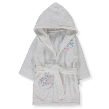 Детски халат с качулка Bebetto Floral Letters, 1-5 години, H460