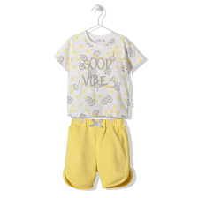Детски комплект Bebetto Good Vibes Жълт, 2 ч., 1-5 години, K3937