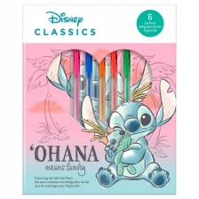 Детски комплект Kids Licensing Stitch, тефтер с 6бр. гел химикали